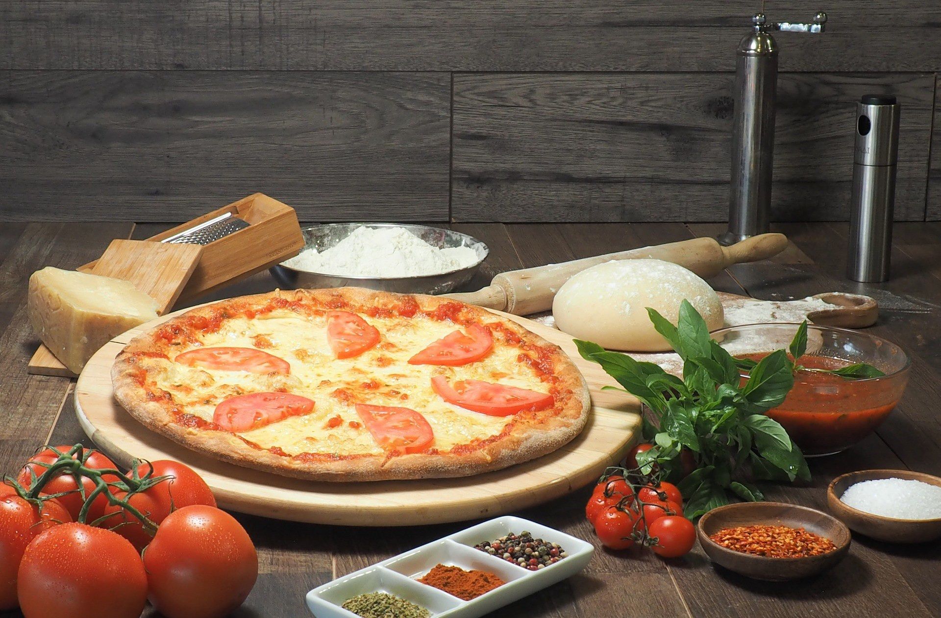 pizza margherita ciasto składniki na pizzę
