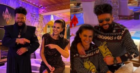 Wystrojony Rutkowski żartuje z prezentu pod choinkę. "Od ZOMO do Bono"