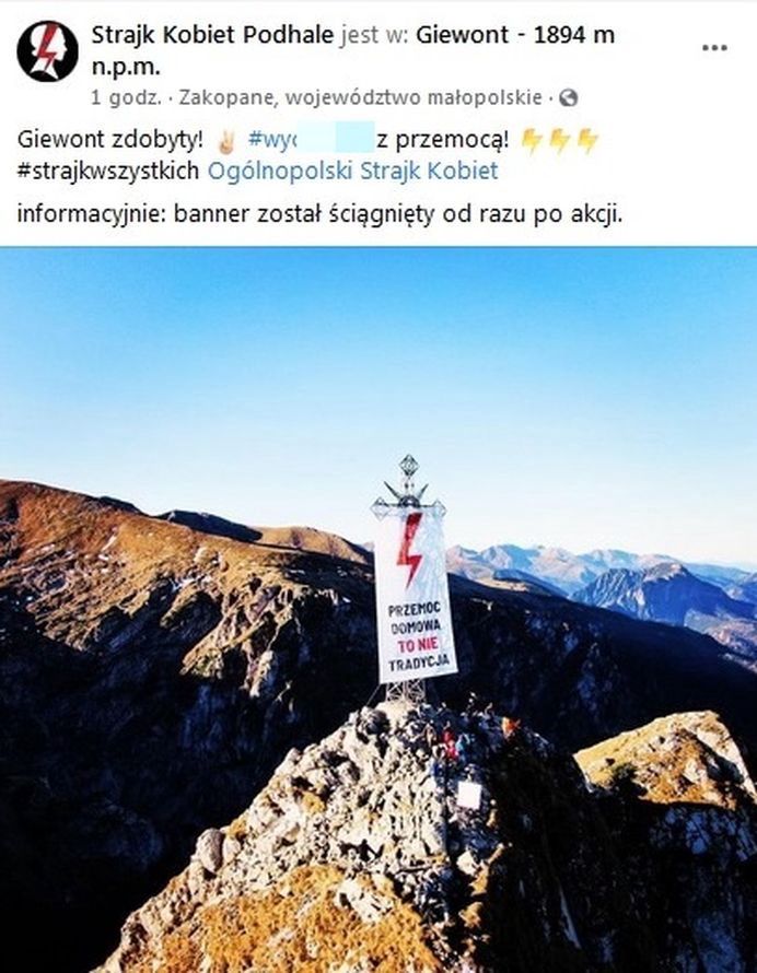 Strajk Kobiet na Facebooku