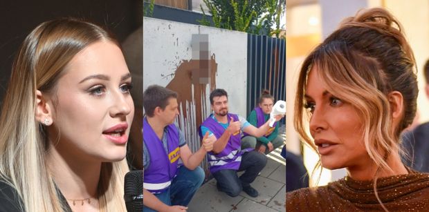 Policja komentuje happening aktywistów, którzy oblali sztucznymi odchodami dobytki gwiazd. Wiadomo, co im grozi