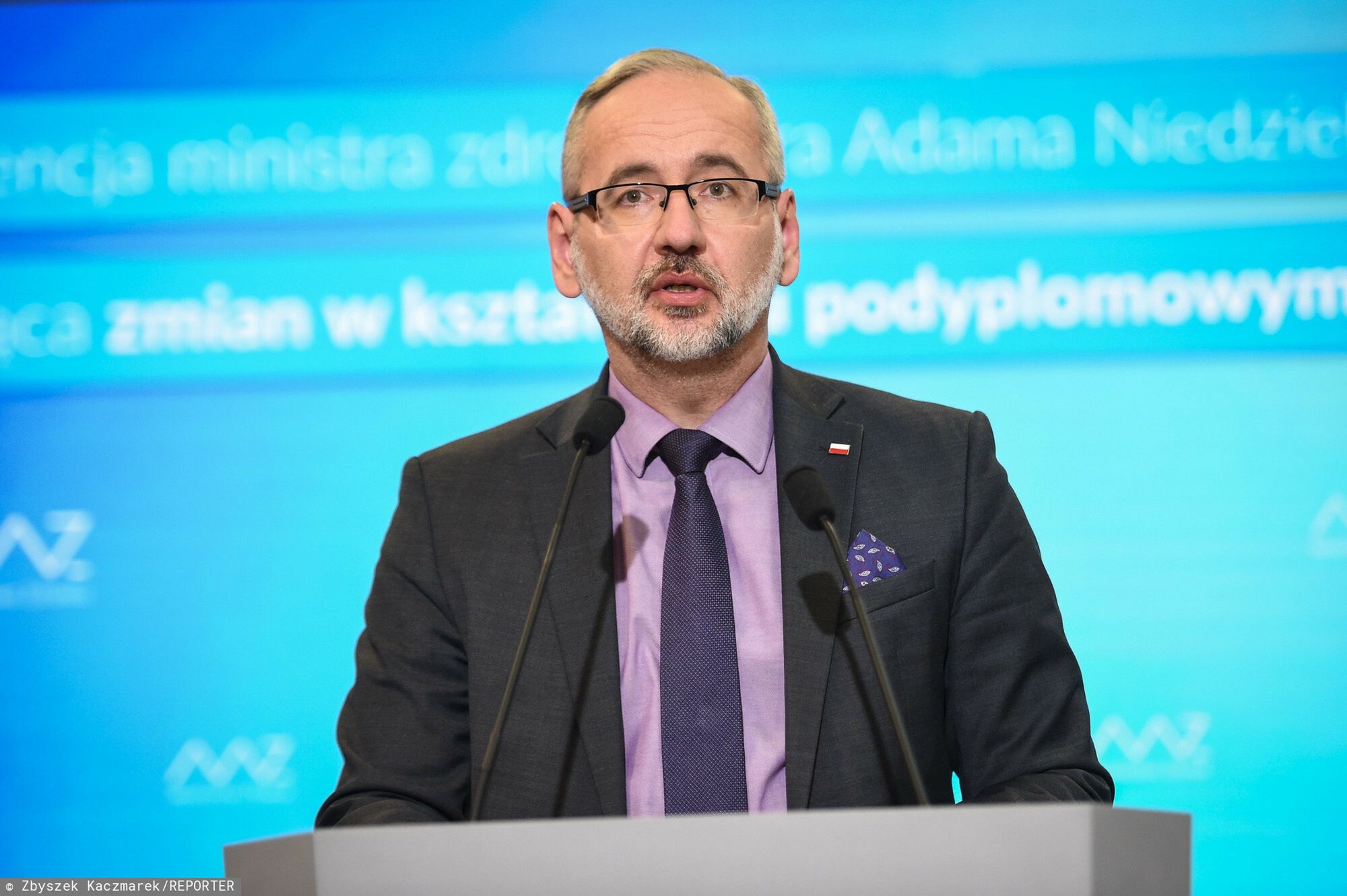 Konferencja Ministra Zdrowia26.10.2021 Warszawa Konferencja Ministra Zdrowia Adama Niedzielskiego i wiceministra Piotra Brombera  fot. Zbyszek Kaczmarek/REPORTER
n/z: Adam NiedzielskiZbyszek Kaczmarek/REPORTER