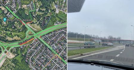 Utrudnienia w ruchu na al. Solidarności. Uszkodzone auto blokuje pas
