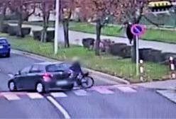 Auto potrąciło rowerzystkę. Nagranie mrozi krew w żyłach