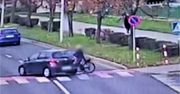 Auto potrąciło rowerzystkę. Nagranie mrozi krew w żyłach