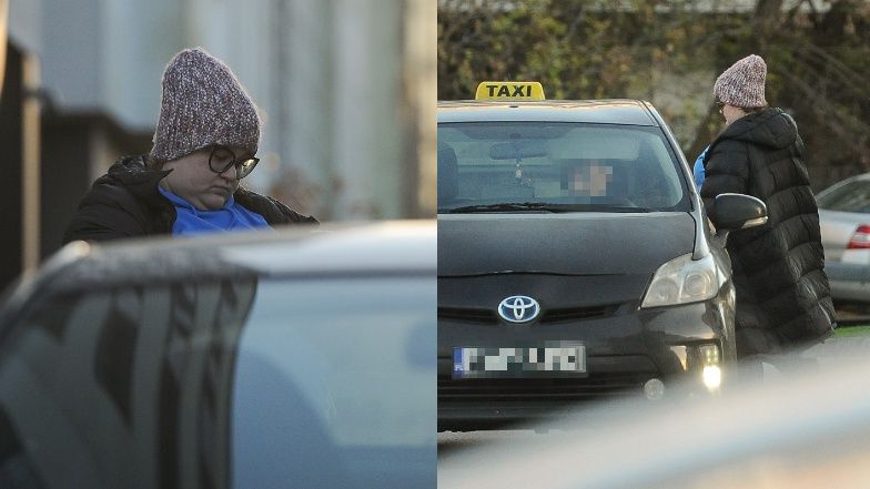 Niebieściutka Dominika Gwit z wizytą w salonie piękności