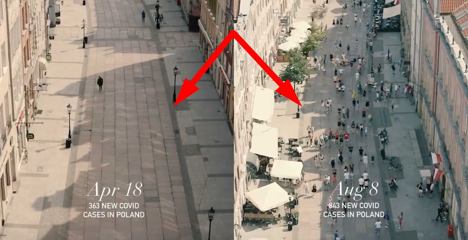 Polacy ignorują COVID-19. Widać to na nagraniach 1