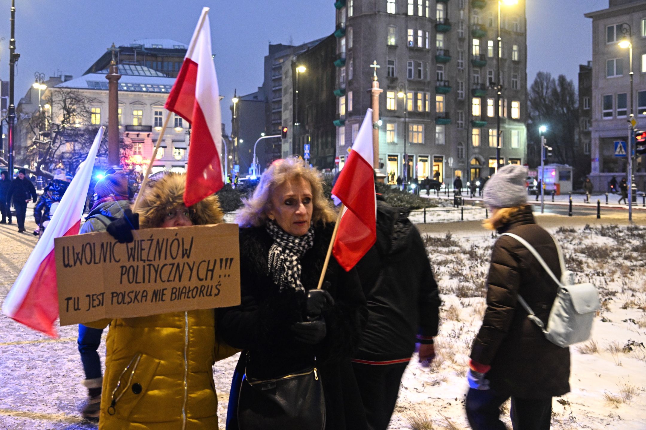 Organizowana przez Prawo i Sprawiedliwości manifestacja "Protest Wolnych Polaków" w Warszawie