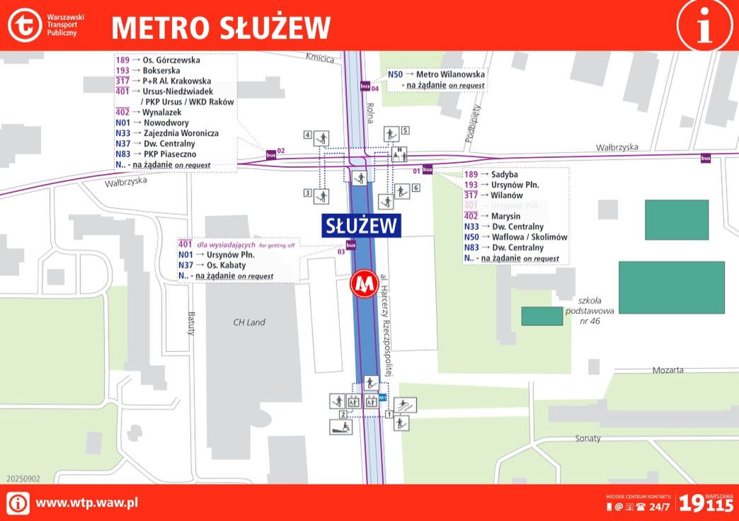 Mapa skrzyżowania z ul. Wałbrzyską