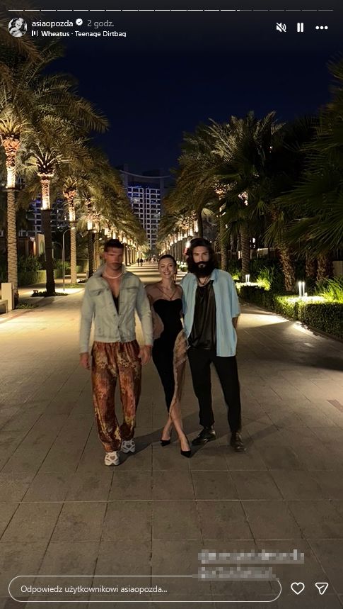 Joanna Opozda imprezuje w Dubaju