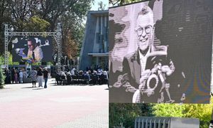 Tłumy na pogrzebie Andrzeja Morozowskiego. Przed salą pożegnań WYSTAWIONO TELEBIM. Na koniec rozbrzmiały głośne oklaski (WIDEO)