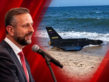 Dron w Rusinowie. Żandarmeria zabezpiecza teren, jadą eksperci od materiałów wybuchowych
