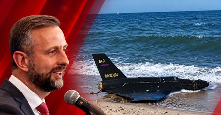 Dron w Rusinowie. Żandarmeria zabezpiecza teren, jadą eksperci od materiałów wybuchowych