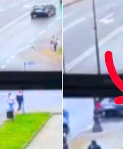 Wjechał bmw w przechodniów. Wszystko nagrała kamera