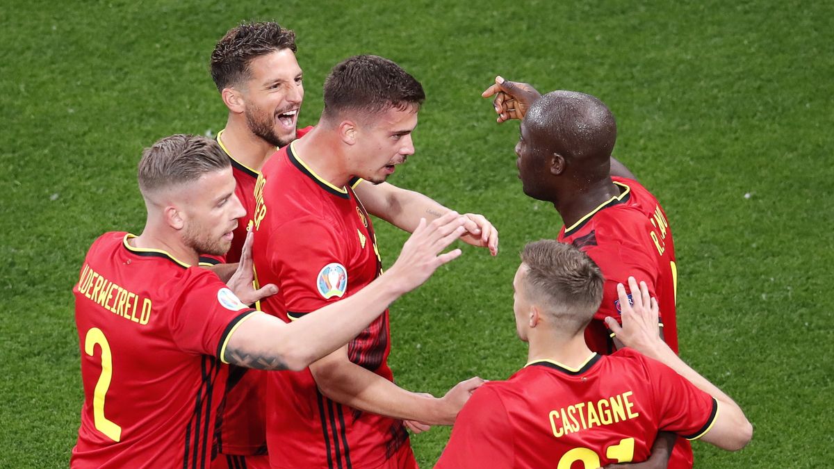 radość Belgów z gola Romelu Lukaku