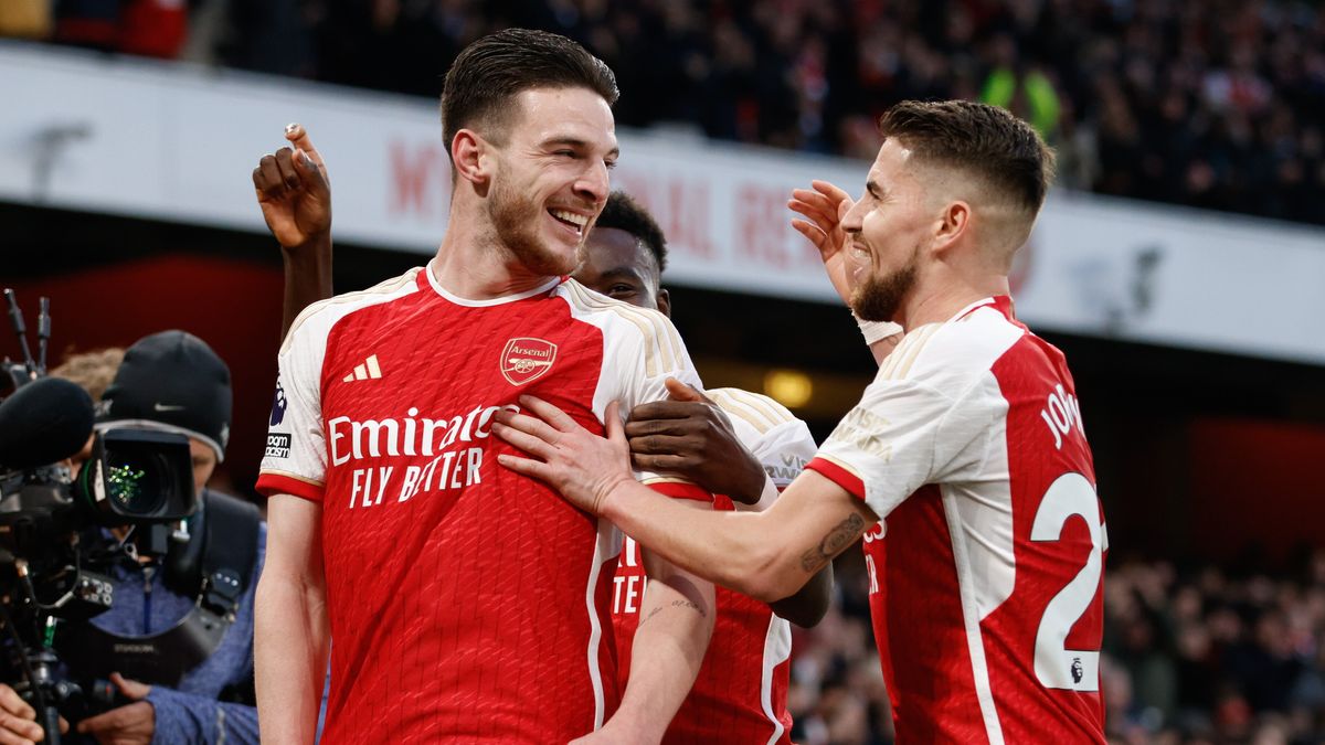 la alegría de los jugadores del Arsenal
