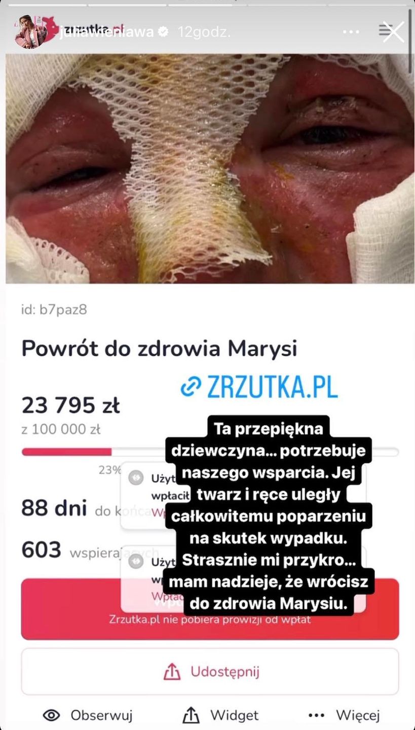 Gwiazdy apelują o pomoc dla Marii