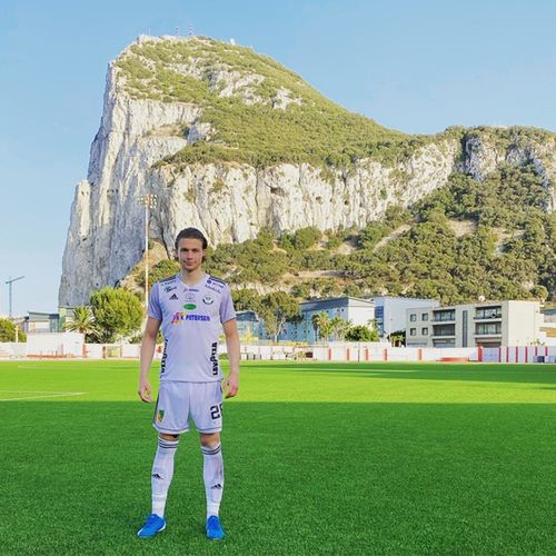 Przybylski przy okazji meczu eliminacji Ligi Europa z St Joseph's FC na Gibraltarze