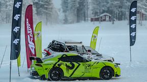 Zimowy drifting w Laponii i pokaz w igloo. Gwiazdy ścigały się na zamarzniętym jeziorze
