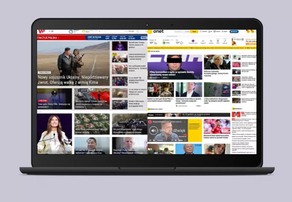 Strony główne: Onet liderem. Jak wypadają WP, Interia i Gazeta.pl?