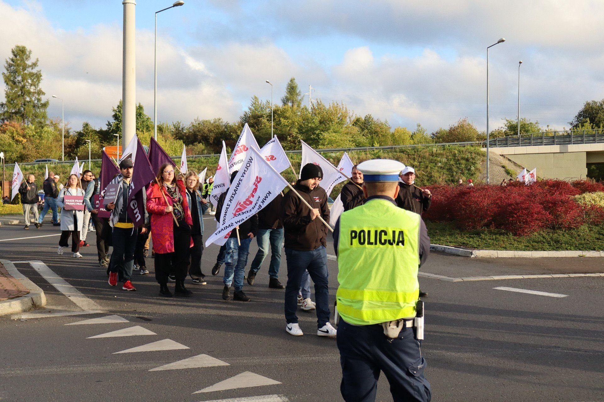 Protest pracowników Valeo w Chrzanowie