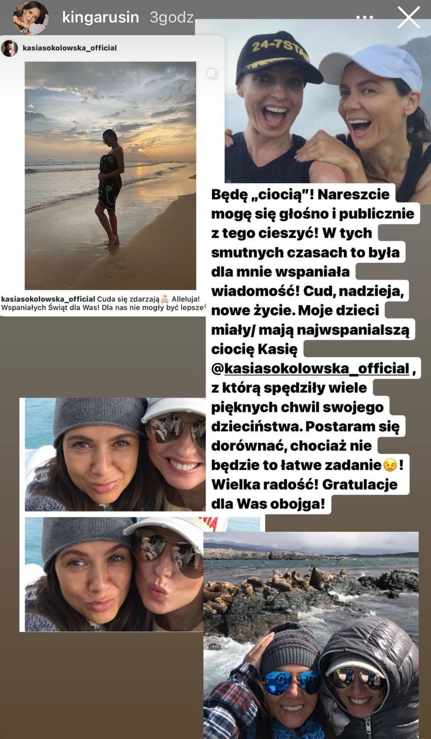 Kinga Rusin o ciąży Katarzyny Sokołowskiej