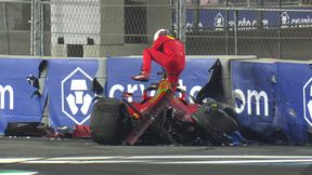 Fatalny wypadek przerwał trening F1. Nic nie zostało z bolidu Ferrari!