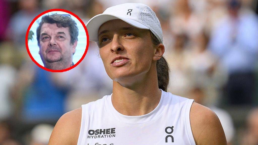 Getty Images / Ray Tang/Anadolu / Na zdjęciu: Iga Świątek, w kółeczku Robert Radwański (fot. PAP/Piotr Nowak)