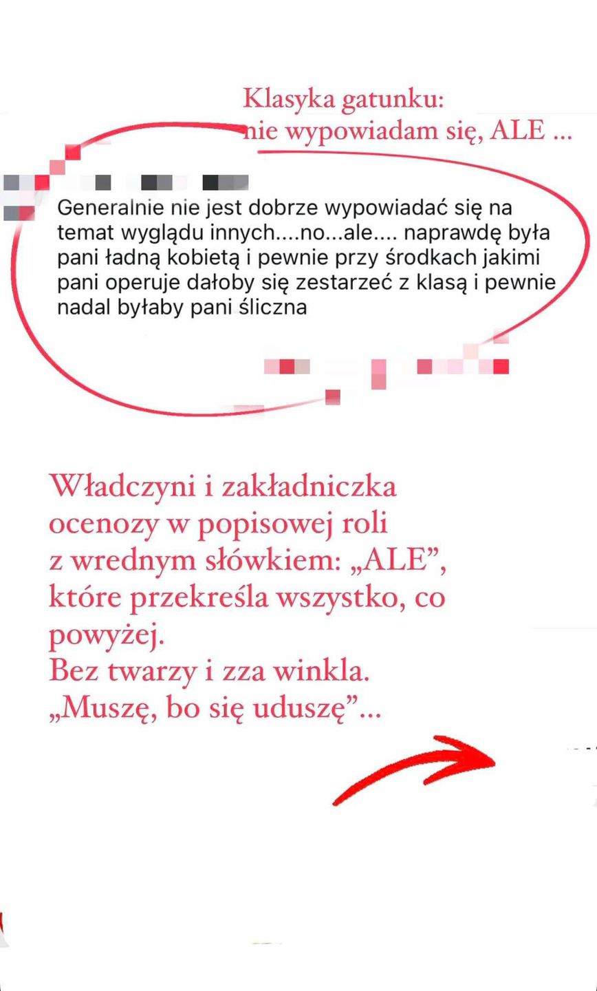 Joanna Racewicz odpowiada internautce