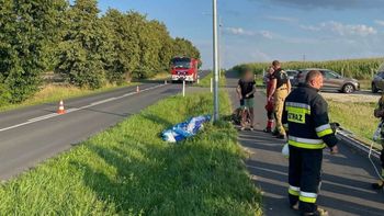 Wypadek na spadochronie. Zderzenie z latarnią w trakcie lotu