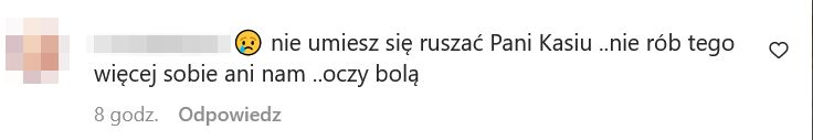 Komentarze pod filmikiem Katrzyny Cichopek