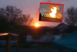 Porażająca eksplozja w obwodzie charkowskim. Słup ognia ma 70 metrów