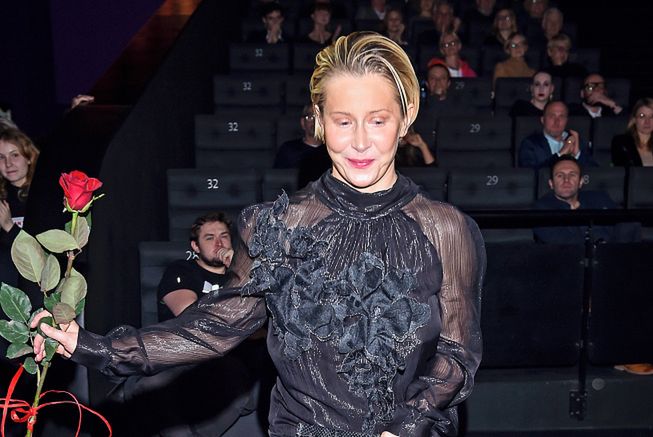 Katarzyna Warnke na premierze filmu "Pan T.". "Wyglądała zjawiskowo"