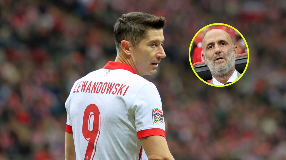 WP SportoweFakty / Na zdjęciu: Robert Lewandowski, w kółku: Michał Probierz