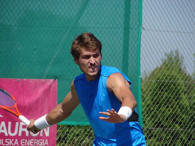 Piotr Gadomski wywalczył w Olsztynie trzecie w sezonie deblowe trofeum (foto: Natalia Gawrońska dla tenislove.wordpress.com)