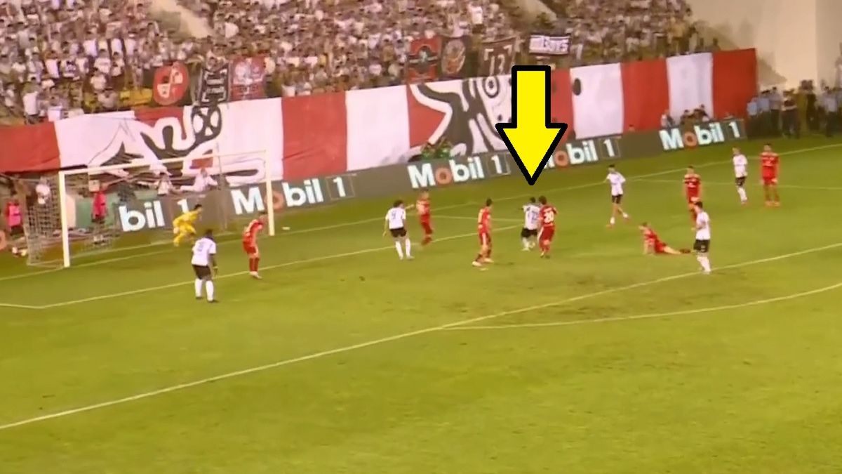 Twitter / Screen / TVP Sport / Na zdjęciu: Juergen Elitim zdobył zwycięską bramkę dla Legii Warszawa