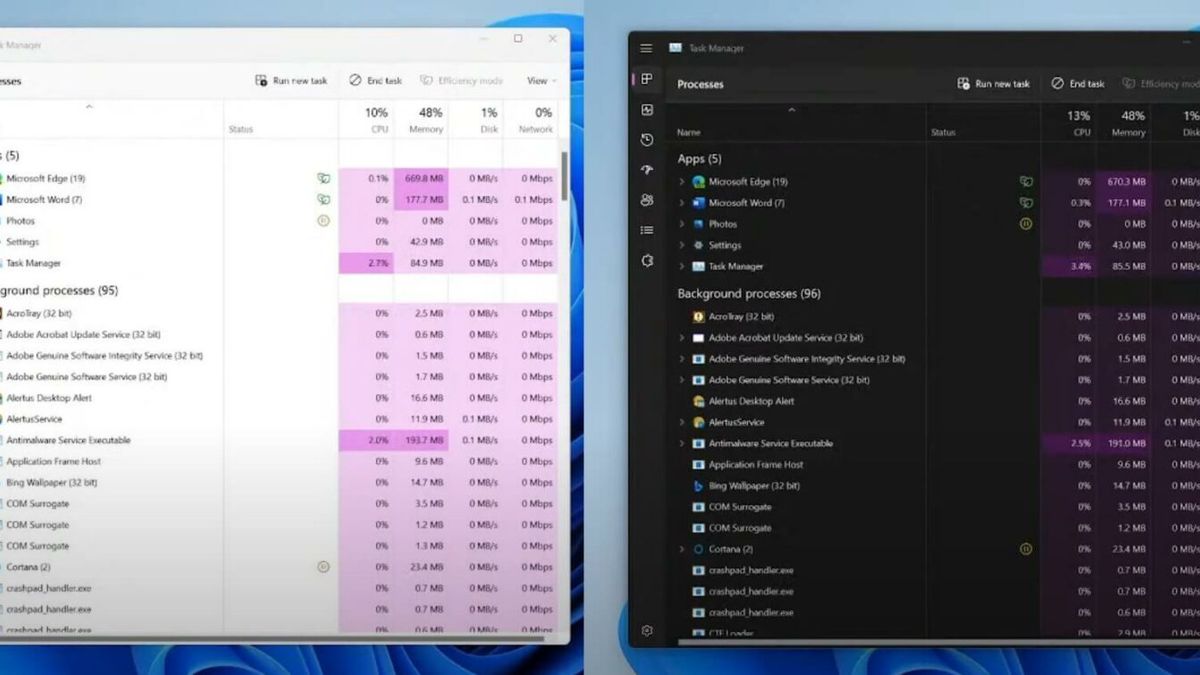 Odświeżony menedżer zadań w Windows 11