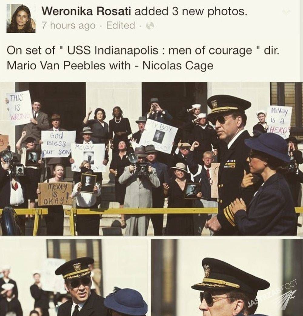 Weronika Rosati na planie "Men of Courage"