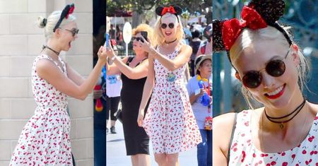 Dziewczęca Karlie Kloss świętuje urodziny w Disneylandzie