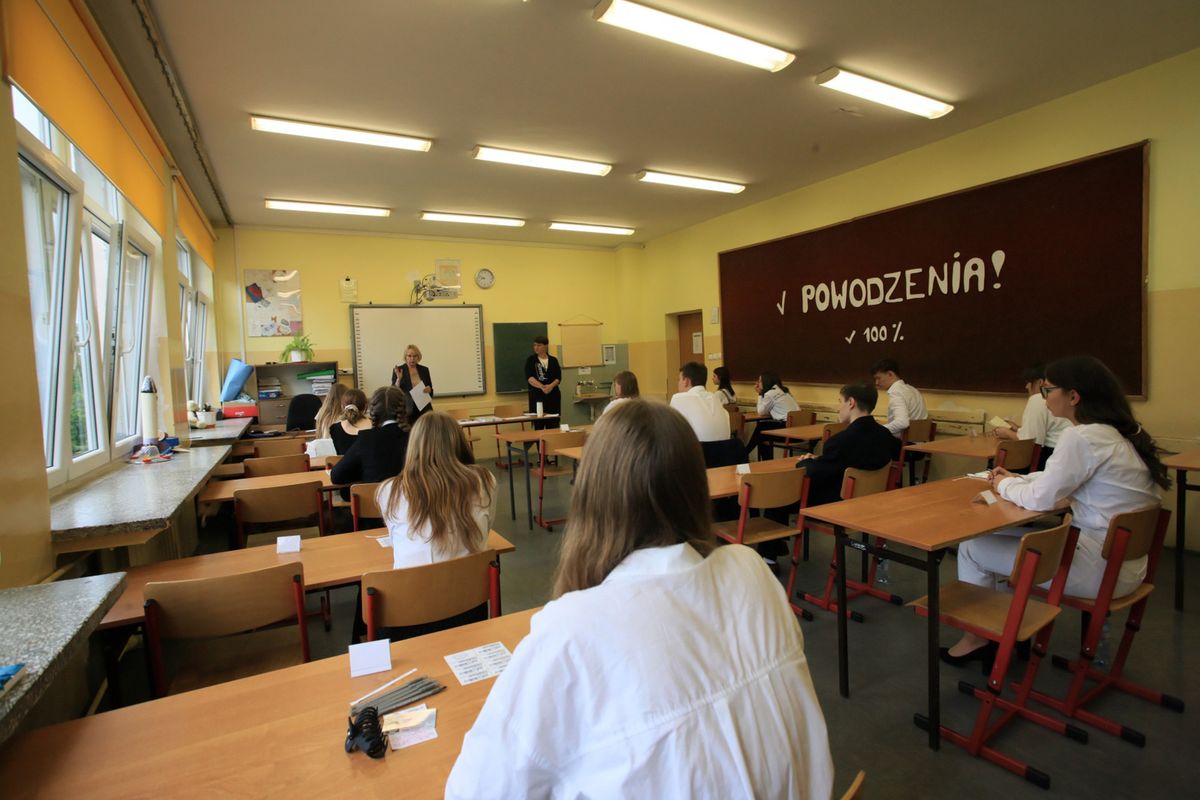 Uczniowie przed egzaminem ósmoklasisty w Gorzowie Wielkopolskim