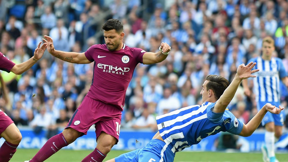 Sergio Aguero (Manchester City) w akcji