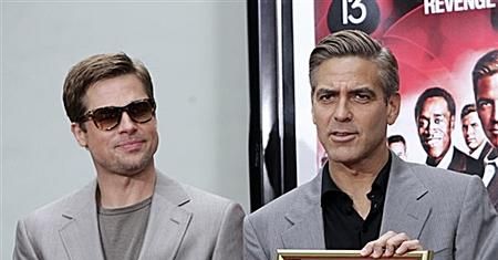 Clooney, Damon, Pitt i Weintraub uwiecznieni