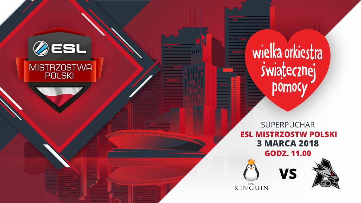 Zdjęcie okładkowe artykułu: Materiały prasowe / ESL Polska / Grafika promujące mecz Team Kinguin vs AGO Esports