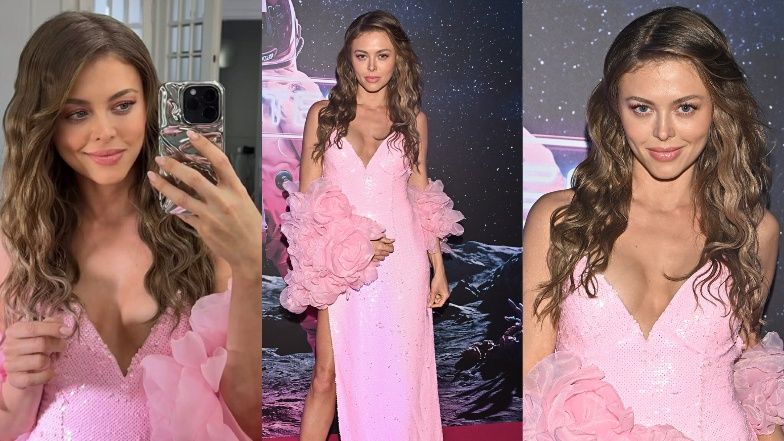 Joanna Opozda na gali w brokatowej sukni