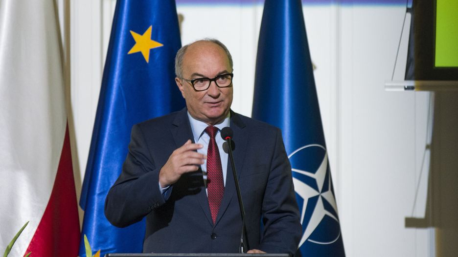 WARSAW, MAZOWIECKIE, POLAND - 2022/09/20: The co-chairman of the New Left (Nowa Lewica), Wlodzimierz Czarzasty speaks during the debate in Warsaw. The conference "Security of NATO's eastern flank - the role of Poland" was held in Warsaw on the occasion of the 25th anniversary of the start of accession negotiations between Poland and NATO.
Former Presidents of the Republic of Poland, Aleksander Kwasniewski and Bronislaw Komorowski, invited opposition leaders and experts in security and defense policy to a joint debate. Among the participants of the meeting were: the chairman of the Civic Platform (Platforma Obywatelska), Donald Tusk, the deputy speaker of the Sejm and the co-chairman of the New Left (Nowa Lewica) Wlodzimierz Czarzasty, and the US ambassador to Poland, Mark Brzezinski. (Photo by Attila Husejnow/SOPA Images/LightRocket via Getty Images)