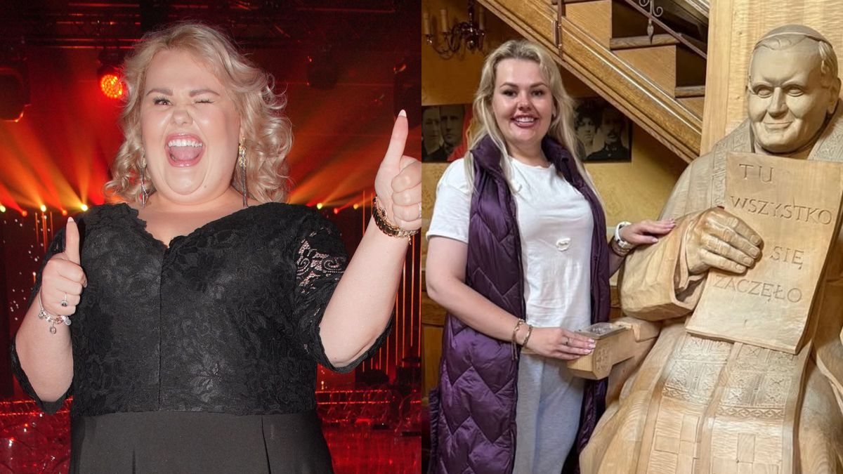 Kinga Zawodnik pokazała, jak schudła. Obok niej Jan Paweł II