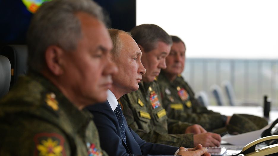 Władimir Putin podczas manewrów Zapad 2021