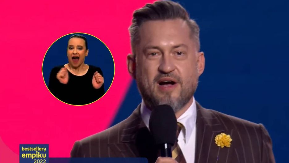 Tłumaczka języka migowego na gali Bestsellerów Empiku wzbudziła sympatię widzów