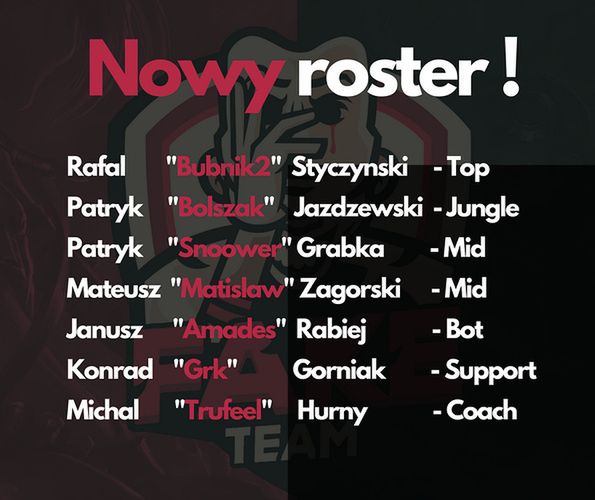 Nowy skład Fake Team prezentuje się następująco