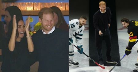 Książę Harry i Meghan Markle tryskają wyśmienitymi humorami na meczu hokeja. To uciszy plotki o KRYZYSIE w związku? (WIDEO)