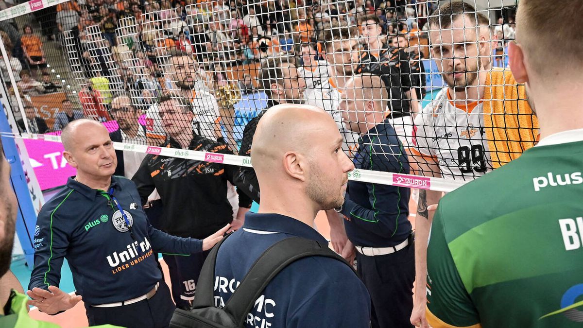 Materiały prasowe / Plusliga / Gorąco było po zakończeniu meczu finałowego nr 2 w Jastrzębiu Zdroju